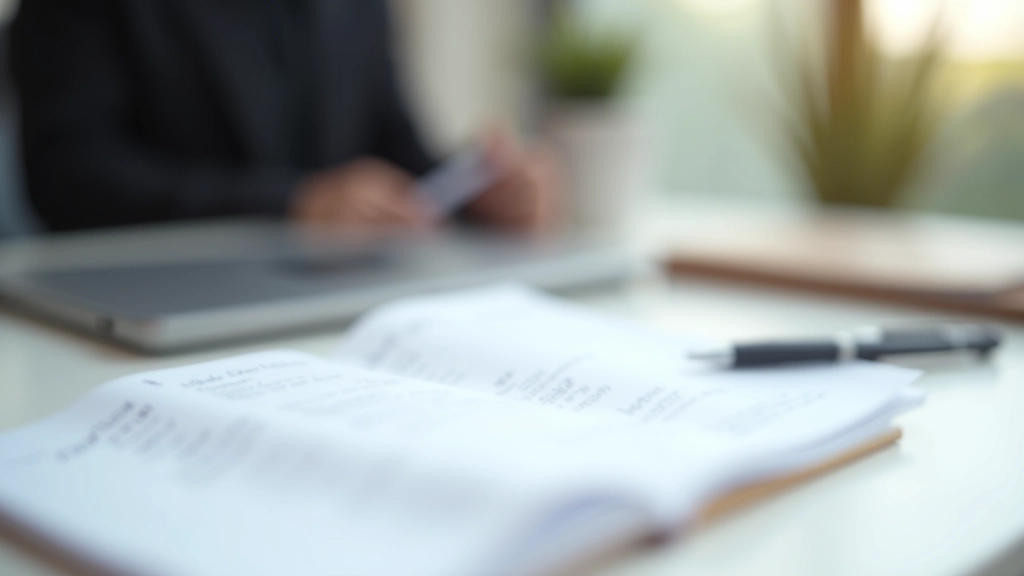 Notebook with tax relief checklist and pen on desk