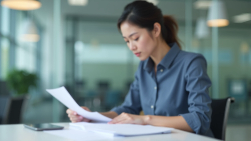Professional at desk reviewing tax documents and planning